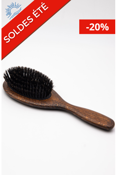 Brosse en poils de sanglier - Stimule la circulation du cuir chevelu