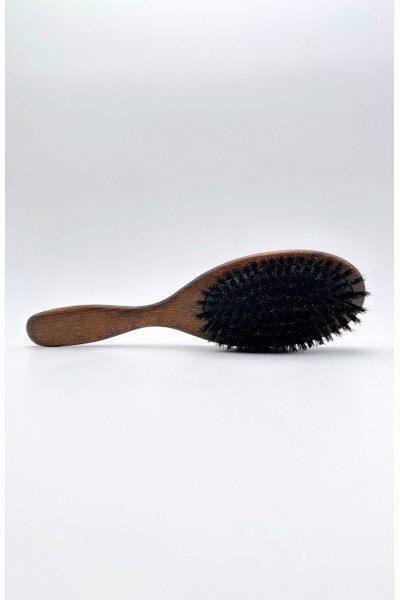 Brosse en poils de sanglier - Stimule la circulation du cuir chevelu
